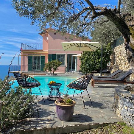 Casaviva - Ampio Trilocale Vista Mare Con Piscina - Pieve Alta Lägenhet Pieve Ligure Exteriör bild