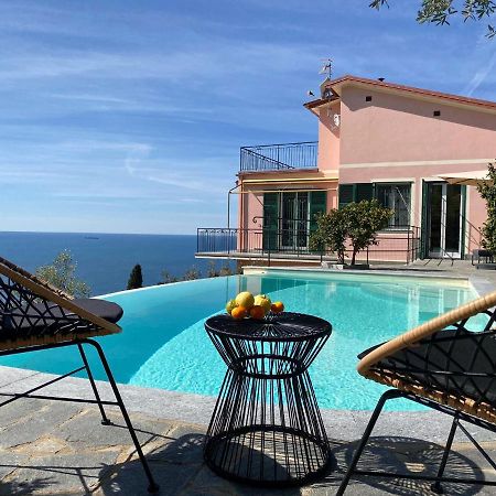 Casaviva - Ampio Trilocale Vista Mare Con Piscina - Pieve Alta Lägenhet Pieve Ligure Exteriör bild
