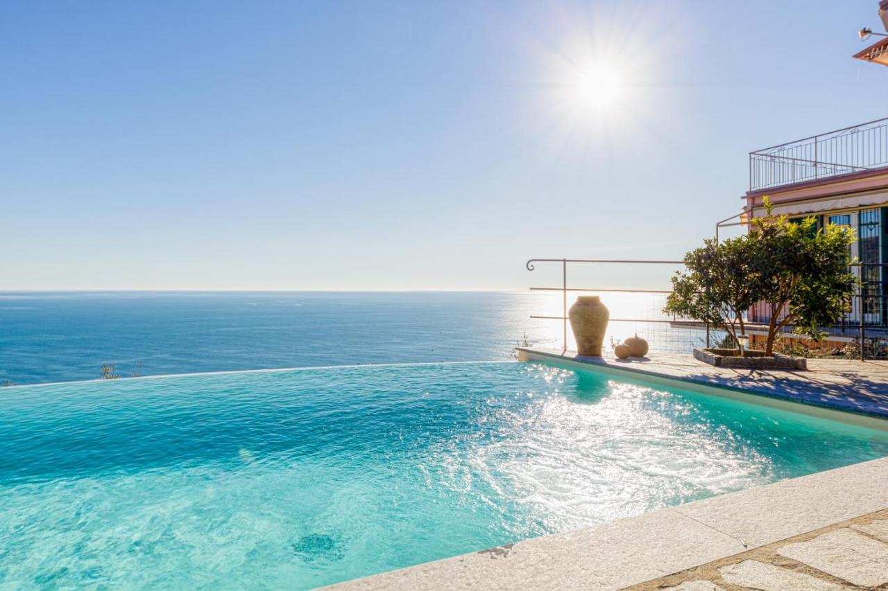 Casaviva - Ampio Trilocale Vista Mare Con Piscina - Pieve Alta Lägenhet Pieve Ligure Exteriör bild