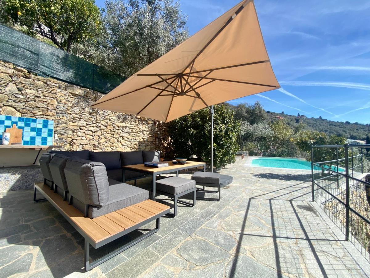 Casaviva - Ampio Trilocale Vista Mare Con Piscina - Pieve Alta Lägenhet Pieve Ligure Exteriör bild