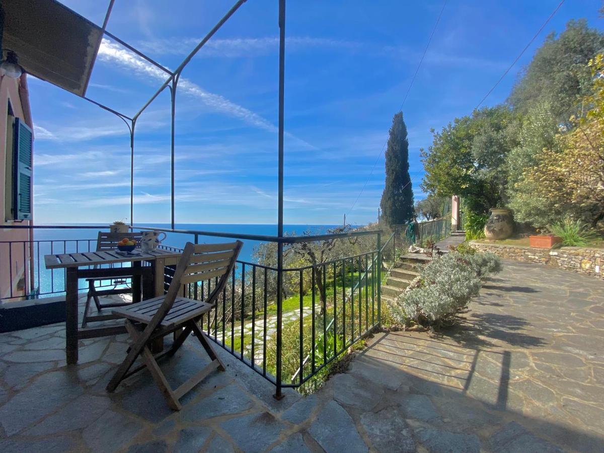 Casaviva - Ampio Trilocale Vista Mare Con Piscina - Pieve Alta Lägenhet Pieve Ligure Exteriör bild